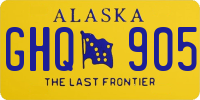 AK license plate GHQ905