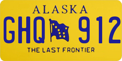AK license plate GHQ912