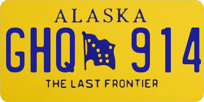 AK license plate GHQ914