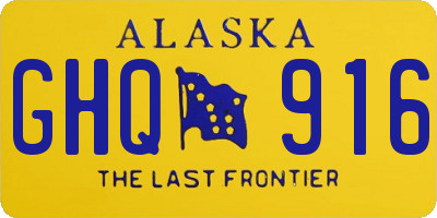 AK license plate GHQ916