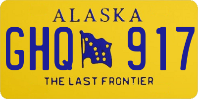 AK license plate GHQ917