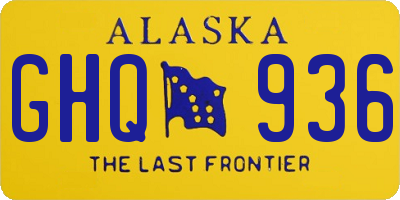 AK license plate GHQ936