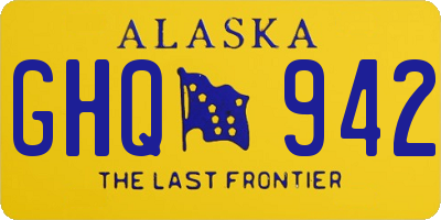 AK license plate GHQ942