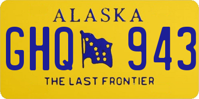 AK license plate GHQ943