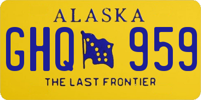AK license plate GHQ959