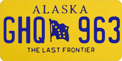 AK license plate GHQ963