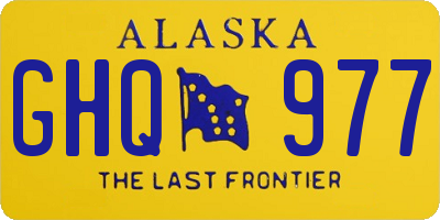 AK license plate GHQ977