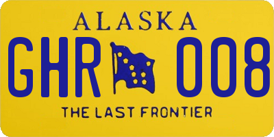AK license plate GHR008