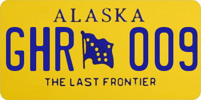 AK license plate GHR009