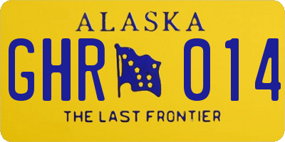 AK license plate GHR014