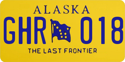 AK license plate GHR018