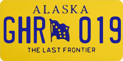 AK license plate GHR019