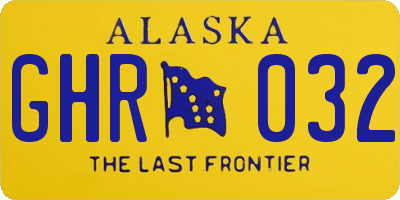 AK license plate GHR032