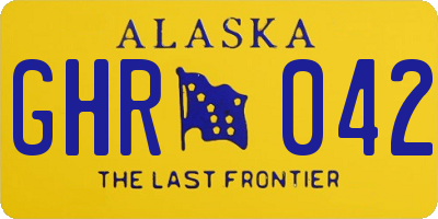 AK license plate GHR042