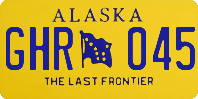 AK license plate GHR045