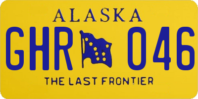 AK license plate GHR046