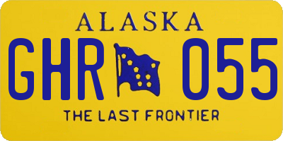 AK license plate GHR055