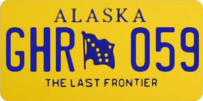 AK license plate GHR059