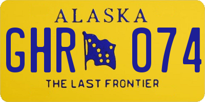 AK license plate GHR074