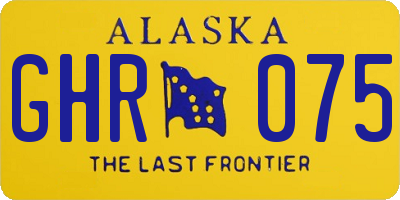 AK license plate GHR075