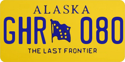 AK license plate GHR080