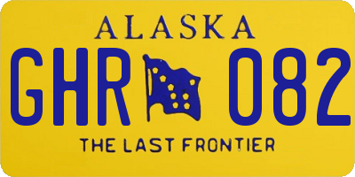 AK license plate GHR082