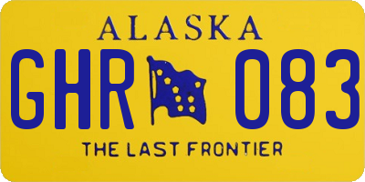 AK license plate GHR083