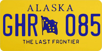 AK license plate GHR085