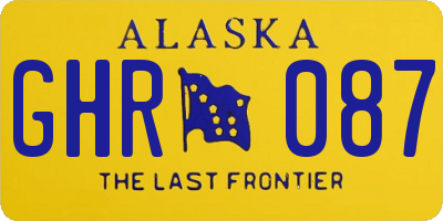 AK license plate GHR087
