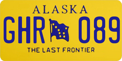 AK license plate GHR089