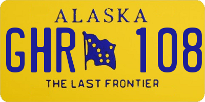 AK license plate GHR108