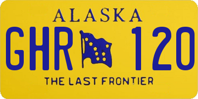 AK license plate GHR120