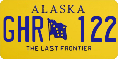 AK license plate GHR122