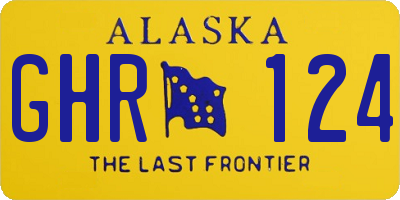 AK license plate GHR124