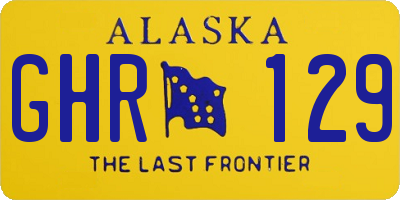 AK license plate GHR129