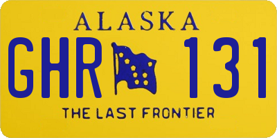 AK license plate GHR131