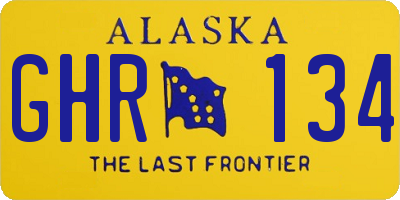 AK license plate GHR134