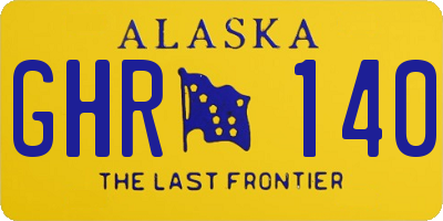AK license plate GHR140