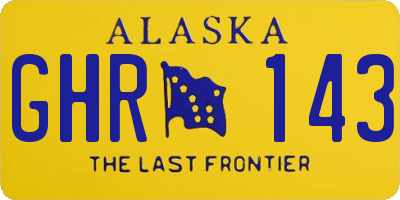 AK license plate GHR143