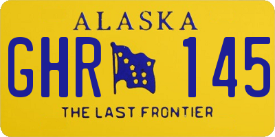 AK license plate GHR145