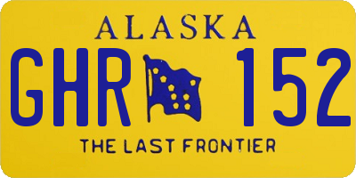 AK license plate GHR152