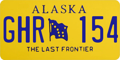 AK license plate GHR154
