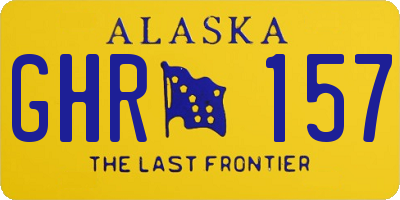 AK license plate GHR157