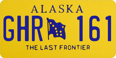AK license plate GHR161