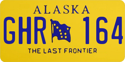 AK license plate GHR164