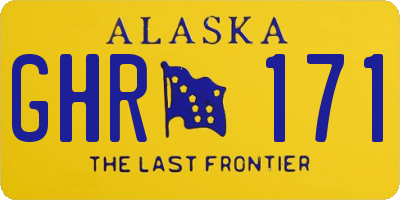 AK license plate GHR171