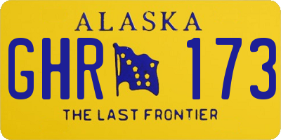 AK license plate GHR173