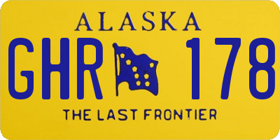 AK license plate GHR178