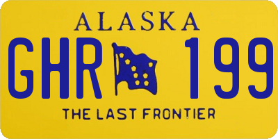 AK license plate GHR199