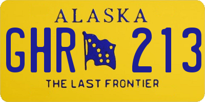 AK license plate GHR213